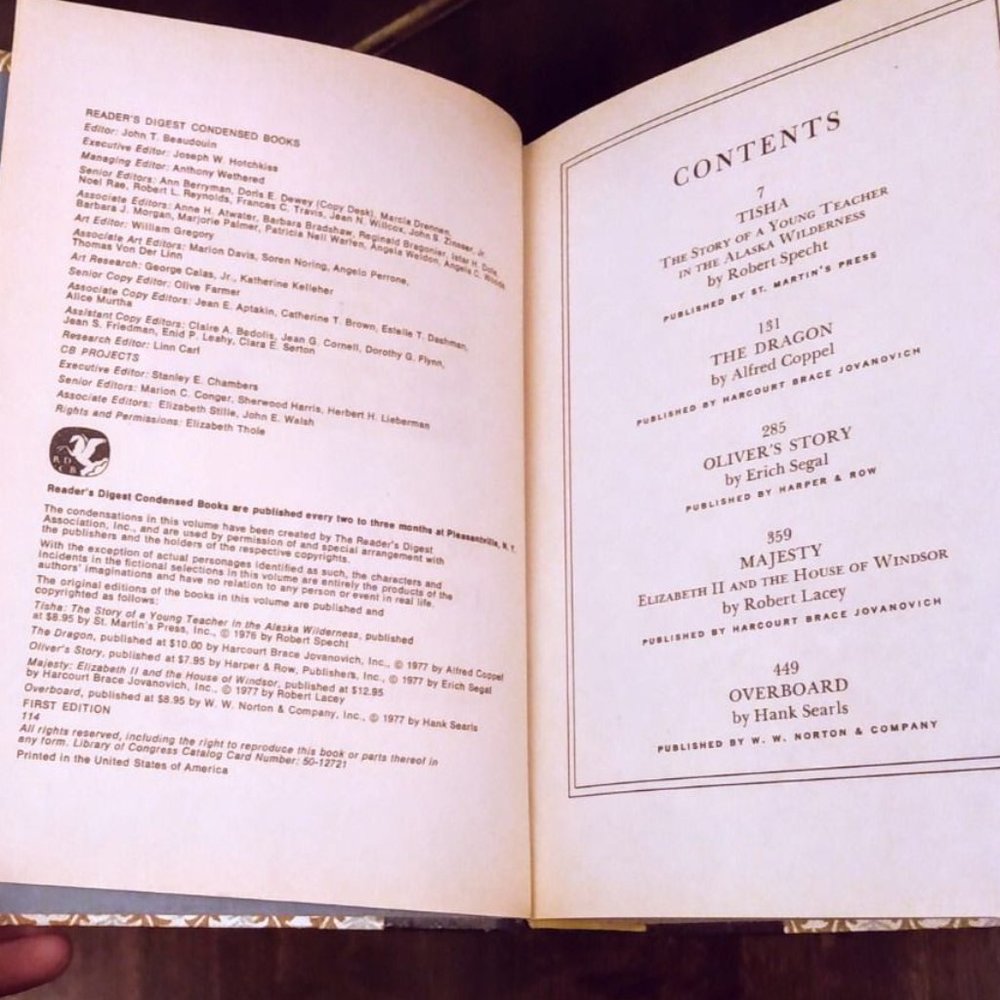 1977 READER'S DIGEST CONDENSED BOOKS, Volume 3